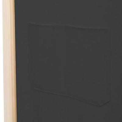 Kamerscherm met 5 panelen 200x170x4 cm stof grijs Kamerscherm met 5 panelen 200x170x4 cm stof grijs