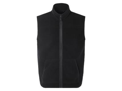 LIVERGY Heren teddy bodywarmer (Zwart, M)