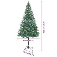 VidaXL Kunstkerstboom met 300 led groen 180 cm pvc en staal - thumbnail