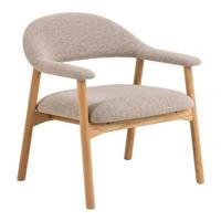 Bendt Fauteuil 'Gerado' Eikenhout en Bouclé, kleur Beige - thumbnail