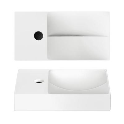 Clou Vale fonteinen keramiek fontein 38x19x7cm kraangat links Wit mat CL/03.02161.01.L