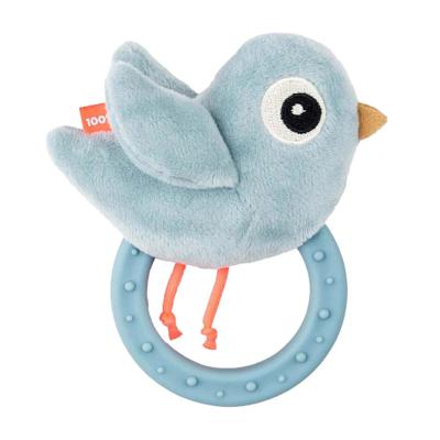 Done By Deer rammelaar met koord birdee blauw Done By Deer rammelaar met koord birdee blauw