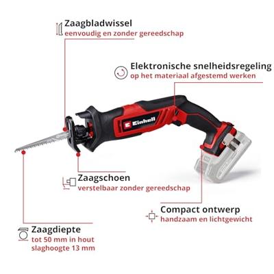 Einhell TE-AP 18/13 Li - Solo 4326315 Accu-universeelsnijder Zonder accu, Zonder lader, Incl. accessoires 18 V