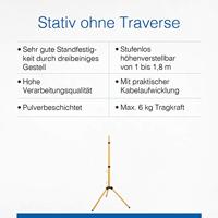 Schwabe Statief verstelbaar tot 1,8m geel/zwart - thumbnail