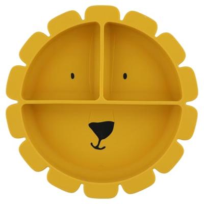Trixie siliconen bord met vakjes en zuignap - mr. lion