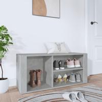 VidaXL Schoenenkast 100x35x45 cm bewerkt hout betongrijs - thumbnail