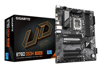 Gigabyte B760 DS3H GEN5 Moederbord Socket Intel 1700 Vormfactor ATX Moederbord chipset Intel® B760 Express Gigabyte B760 DS3H GEN5 Moederbord Socket Intel 1700 Vormfactor ATX Moederbord chipset Intel® B760 Express
