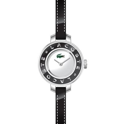 Lacoste horlogeband LC-15-3-14-0084 / 2000391 Leder Zwart 6mm + zwart stiksel Lacoste horlogeband LC-15-3-14-0084 / 2000391 Leder Zwart 6mm + zwart stiksel