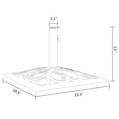 VidaXL Parasolvoet 12 kg 49 cm gietijzer bronskleurig