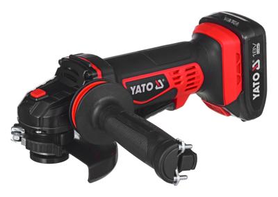 Yato YT-82826 haakse slijper 125 mm 18 V Zwart, Rood