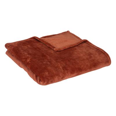 Atmosphera Plaid - terracotta - polyester - 130 x 180 cm Atmosphera Plaid - terracotta - polyester - 130 x 180 cm