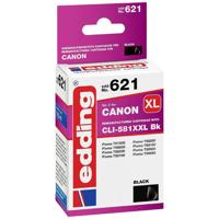 Edding Inktcartridge vervangt Canon CLI-581BK XXL Compatibel Zwart EDD-621 18-621 - thumbnail