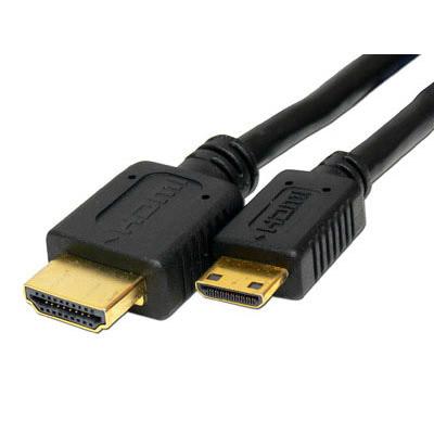 Akyga AK-HD-10M HDMI-kabel Aansluitkabel HDMI-A-stekker, HDMI-mini-C-stekker 1 m Zwart