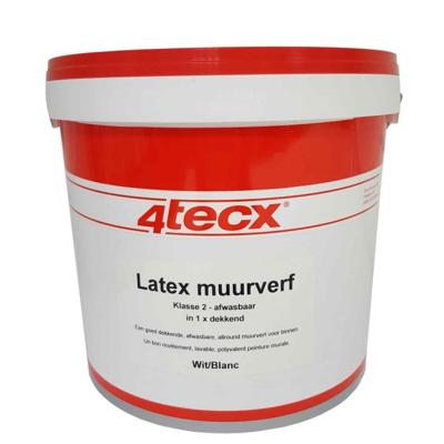 4tecx Muurverf klasse 2 afwasbaar superdek 5ltr