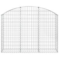 VidaXL Schanskorf gewelfd 150x30x100/120 cm gegalvaniseerd ijzer - thumbnail