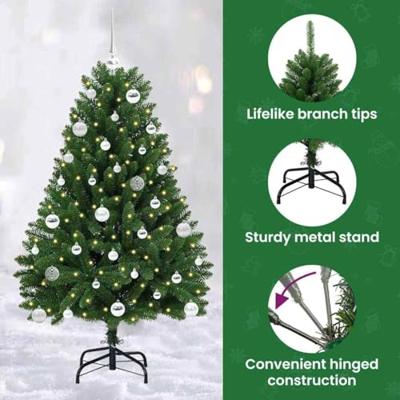 VidaXL Kunstkerstboom met 150 led groen 150 cm pvc en metaal