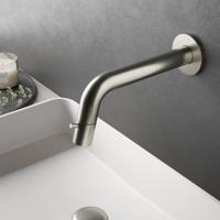 Fonteinkraan Inbouw Hotbath Cobber 1-knop gebogen 18.6 cm Inkortbaar Geborsteld Nikkel - thumbnail