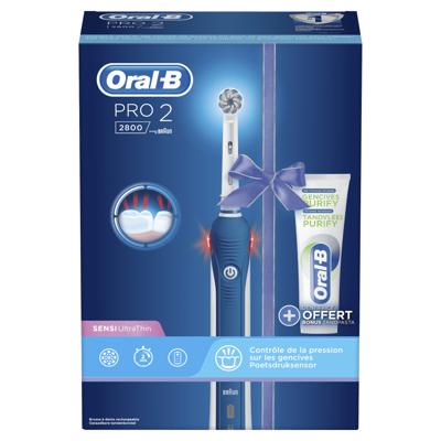 Oral-B PRO 2 2800 Elektrische Tandenborstel Powered By Braun + Gum Purify Tandpasta
