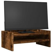 VidaXL Monitorstandaard 42x24x16 cm bewerkt hout gerookt eikenkleurig - thumbnail