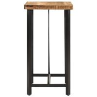 Bartafel 55x55x107 cm massief mangohout en ijzer - thumbnail