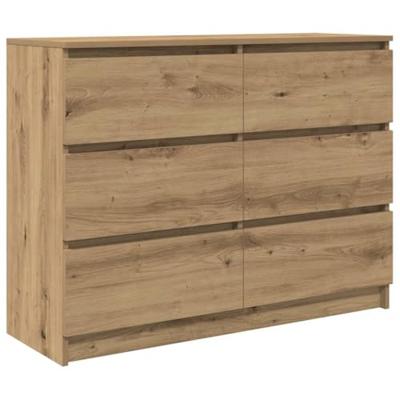 Dressoir 100x35x76 cm spaanplaat ambachtelijk eikenkleurig