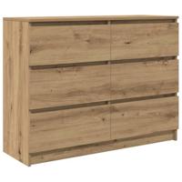 Dressoir 100x35x76 cm spaanplaat ambachtelijk eikenkleurig - thumbnail