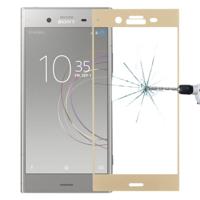 Voor Sony Xperia XZ1 0 26 mm 9H oppervlaktehardheid 3D volledig scherm getemperd glas scherm Protector(Gold) - thumbnail