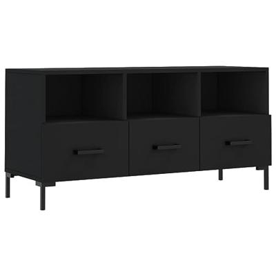 Tv-meubel 102x36x50 cm bewerkt hout zwart