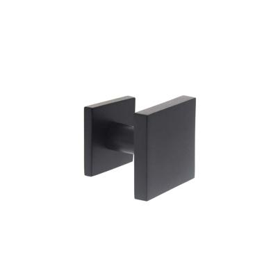 Voordeurknop vast vierkant mat zwart