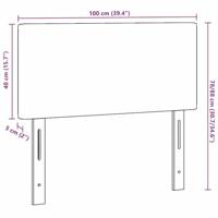 LED Hoofdbord met LED -striplichten Donkergrijs 100 cm Stof - thumbnail