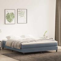 Boxspring zonder matras fluweel donkergrijs 180x210 cm - thumbnail