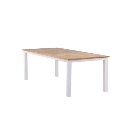 Nohr Uitschuifbare Tuintafel 'Taysha' Teakhout, 224/324 x 100cm, kleur Wit
