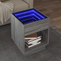 Salontafel met Infinity LED 40x40x50 cm grijs sonoma eikenkleur - thumbnail