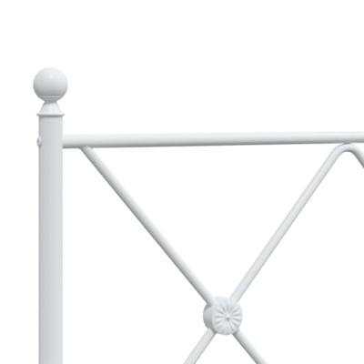 Bedframe met hoofd- en voeteneinde metaal wit 120x200 cm