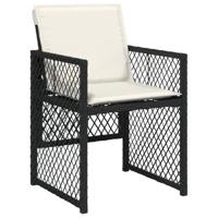 11-delige Tuinset met kussens poly rattan zwart - thumbnail