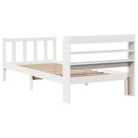 Bedframe zonder matras massief grenenhout wit 90x190 cm - thumbnail