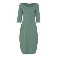 Jersey jurk van bio-katoen in tulpmodel zijzakken, antraciet 42 - thumbnail