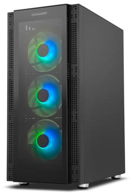 ATX Semi-toren doos Nox-Xtreme Hummer Horus Zwart E-ATX - thumbnail