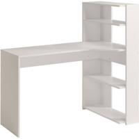 JUNI Modern hoekbureau wit decor - L 122 cm - thumbnail
