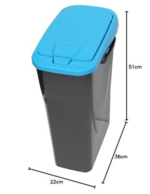 Recycling prullenbak Mondex Ecobin Blauw Met deksel