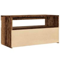 Tv-meubels met LED-verlichting 2 st bewerkt hout oud hout - thumbnail