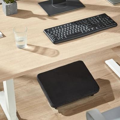 Maclean ergonomische voetensteun, beensteun, traploos instelbare hoek, afneembaar kussen, MC-460