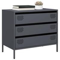 Dressoir 68x39x58,5 cm koudgewalst staal antracietkleurig - thumbnail