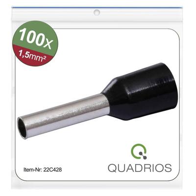 Quadrios 22C428 Adereindhulzen 1.5 mm² Deels geïsoleerd Zwart 1 set(s) Quadrios 22C428 Adereindhulzen 1.5 mm² Deels geïsoleerd Zwart 1 set(s)