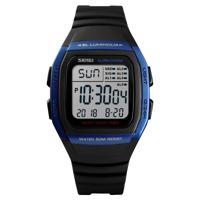 SKMEI 1278 modieuze buiten 50m waterdichte digitale horloge student sport polshorloge ondersteuning 5 groep alarm klokken (blauw) - thumbnail