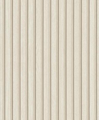 Noordwand Botanica Behang met houten lamellen 33957