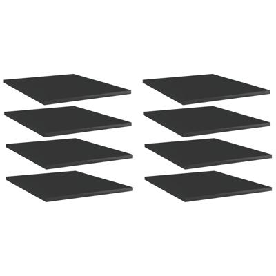 VidaXL Wandschappen 8 st 40x50x1,5 cm bewerkt hout hoogglans zwart VidaXL Wandschappen 8 st 40x50x1,5 cm bewerkt hout hoogglans zwart