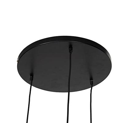 QAZQA Hanglamp zwart goud en koper rond 3-lichts - Sarella QAZQA Hanglamp zwart goud en koper rond 3-lichts - Sarella