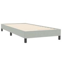 Boxspring met matras fluweel lichtgrijs 90x220 cm - thumbnail