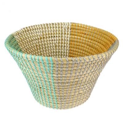 Kom van Zeegras Vlakken Multicolor